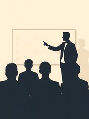 Teacher Engagingly Explaining Lesson to Diverse Students in Classroom