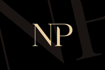 NP or PN letter logo icon design. Classic style luxury initials monogram.