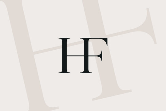 HF or FH letter logo icon design. Classic style luxury initials monogram.