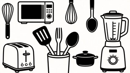 Kitchen appliances and utensils
