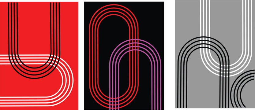 vector  Layout  running track. For sports event, competition or championship. Poster design with abstract running track on stadium with lane.