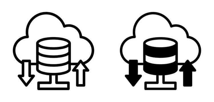 Cloud Server Icon  Collection line & Mixed Style icon 