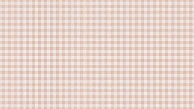 茶色いチェック柄のテクスチャ - ギンガム/シェパードチェックのかわいいパターン背景 - 16:9