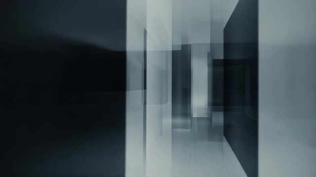 Abstract interior featuring subtle white and grey geometric lines creating depth and movement, ideal for conveying concepts of technology, future, and minimalist architecture