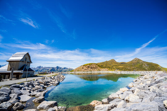 Fallbodensee at Jungfrau in Switzerland on a Sunny Day