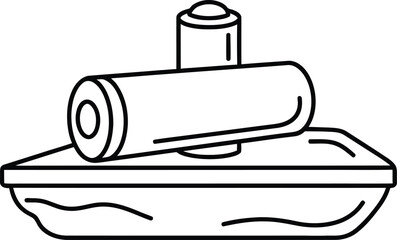 Fototapeta premium Simple line drawing of an object