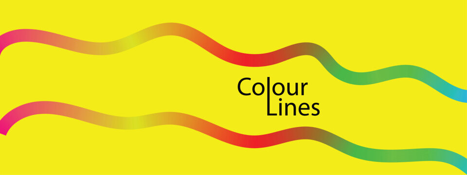 Abstract wavy line background , gradient color shapes pattern with bold wave lines.
