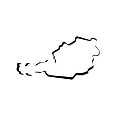 austria map vector logo icon border