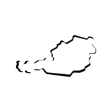 austria map vector logo icon border