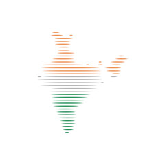 India map vector logo icon border