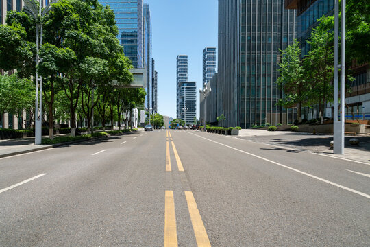 Highway and financial center office building 