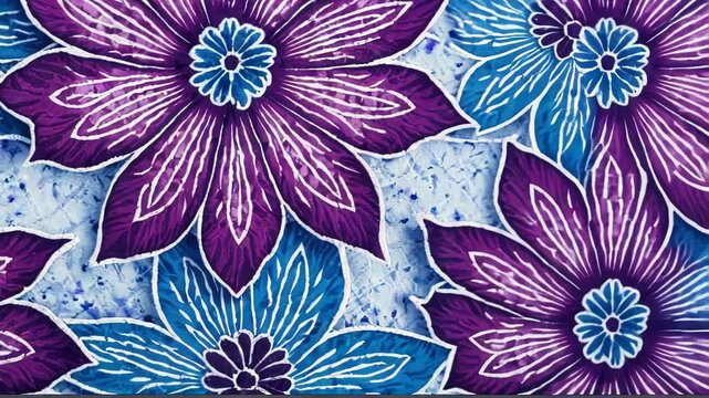 Video A detailed view of a unique purple and blue flower