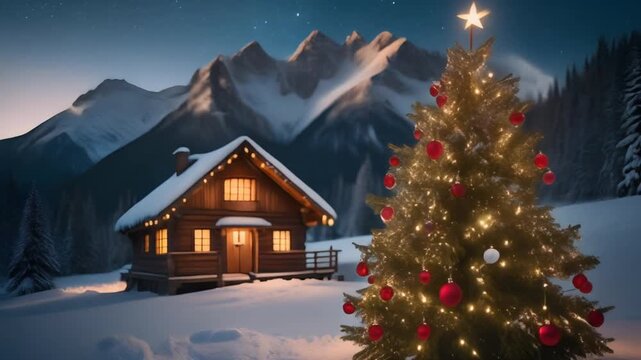 Enchanting Christmas Cabin Retreat: A Cozy Holiday Getaway in the Snowy Mountains