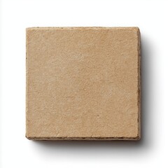 Naklejka premium Blank Square Kraft Fridge Magnet Mockup
