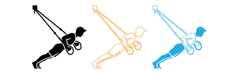 Three climbers in different colors © Raju