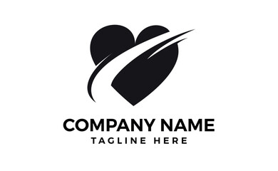 Heart logo design template