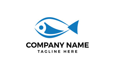 Fish logo icon design vector