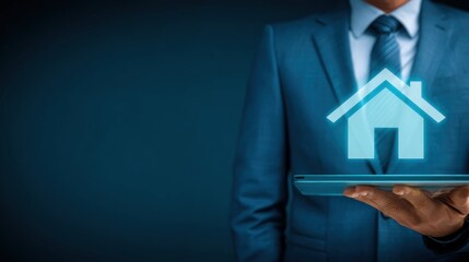 Business Leader Presents Digital Smart Home Concept for Real Estate Tech.