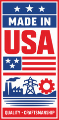 Proudly made in usa label
