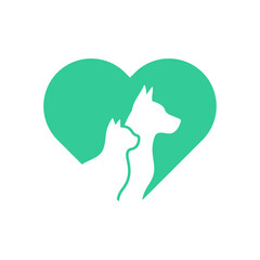 dog and cat logo