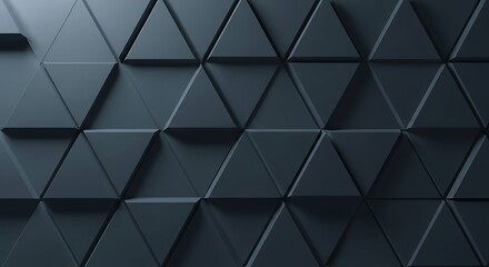 Obraz premium Dynamic dark grey triangular pattern creates modern futuristic background