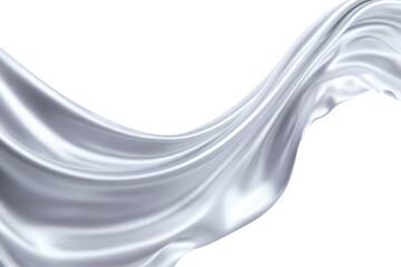 Obraz premium White silk fabric wave flowing isolated on transparent background