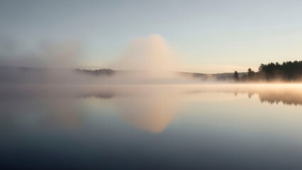 Fototapeta premium Lake mist scene