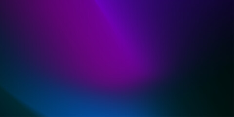 Obraz premium Dark grainy color gradient background, purple red orange blue black colors banner poster cover abstract design;. Defocused blue pink color gradient glow flecks bright abstract effect layer.