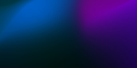 Obraz premium Dark grainy color gradient background, purple red orange blue black colors banner poster cover abstract design;. Defocused blue pink color gradient glow flecks bright abstract effect layer.