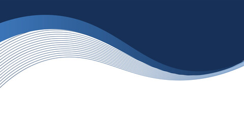 Abstract modern blue wavy header business banner horizontal background. Modern design vector.