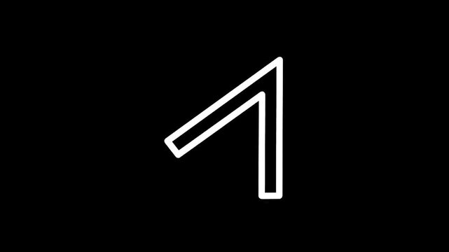 Minimalist white number one symbol on a stark black background, abstract design
