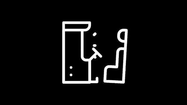 Retro arcade game machine with player silhouette enjoying gameplay