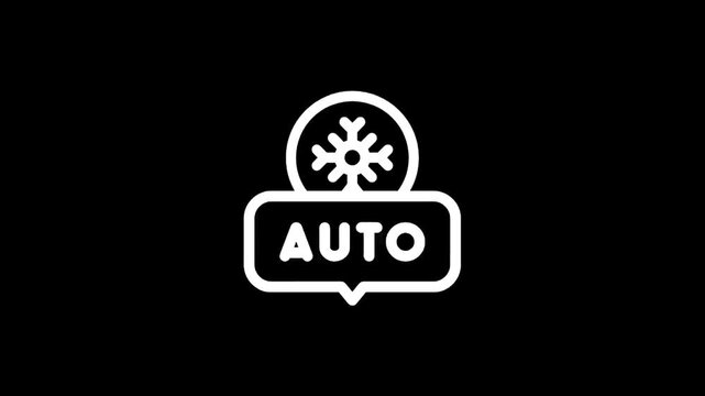 Simple white AUTO text inside a speech bubble icon on a black background