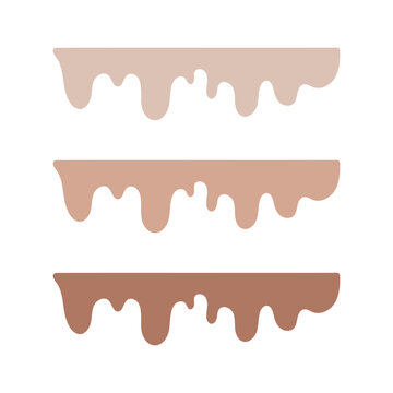 垂れるチョコレートのイラストセット
