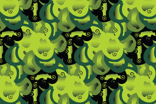 Verdant Swirl Gradient Abstract Vector Artwork