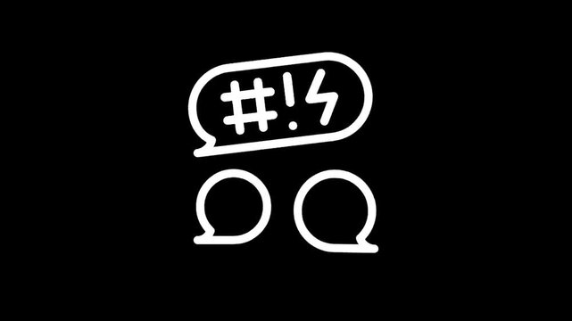 Communication breakdown with symbols of anger and frustration in speech bubbles