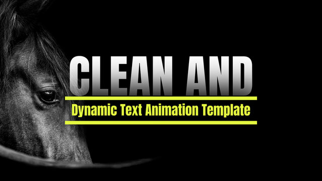 Clean and Dynamic Text Animation Template