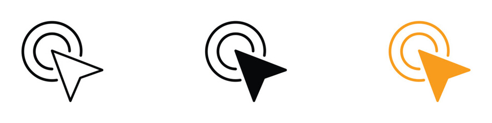Cursor click icon vector. selection, pointer symbol. vector illustration.