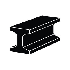 A black and white illustration of an i beam structural steel component