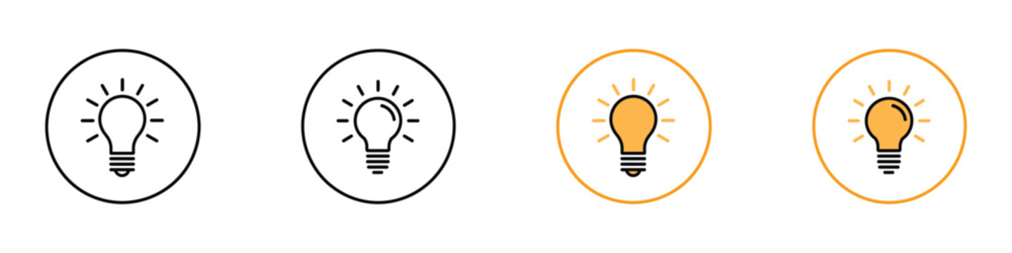 Idea icon vector. light, light bulb, innovation, and solution symbol. vector illustration.