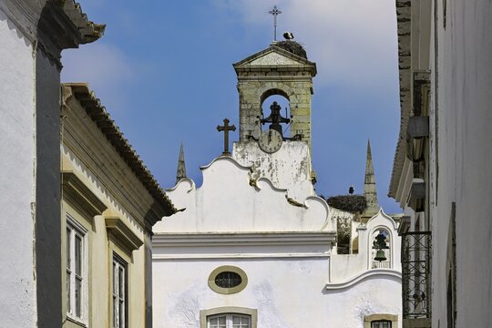 Entrance gate to Faro old town, Detail, Arco da Vila, Algarve, Portugal