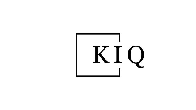 Black KIQ monogram inside a square frame on a white background logo letter