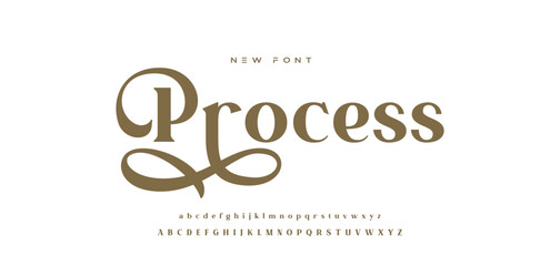 Elegance Luxury wedding alphabet font. Typography elegant classic lettering serif fonts decorative vintage retro for logo. vector illustration