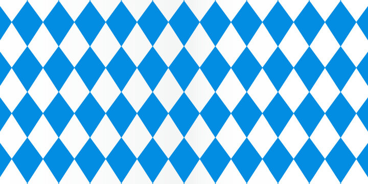 Oktoberfest background with blue checked repeatable rhombus