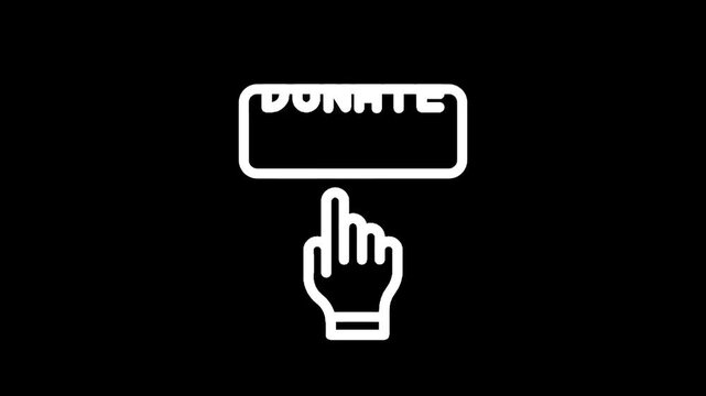 Clicking the donate button to support a cause or charity online