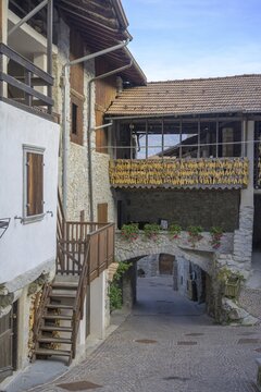 Historic centre, Rango, Bleggio Superiore, Trentino, Italy
