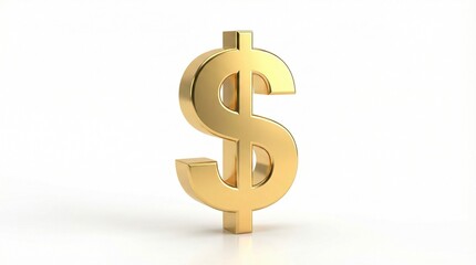 Obraz premium Gold Dollar Symbol Wealth Concept