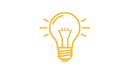Bright Idea - A Simple Lightbulb Icon Representing Innovation and Creativity.