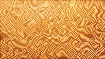 Vibrant orange abstract background with swirling wavy lines and gradient texture
