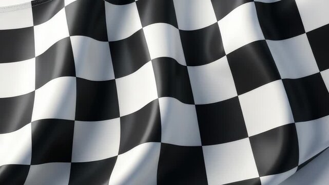Video A close-up shot of a black and white checkered fabric texture
